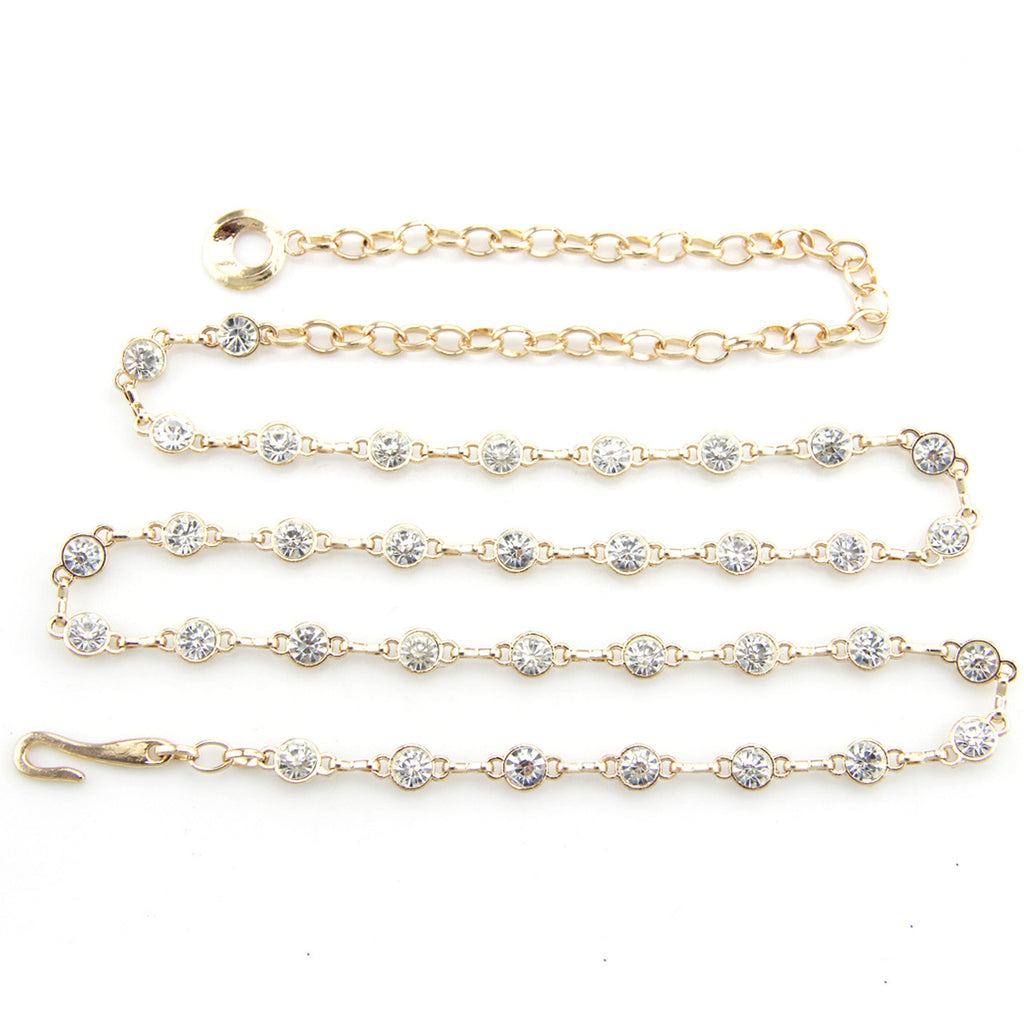 Gold Diamante Beads Chain Belt