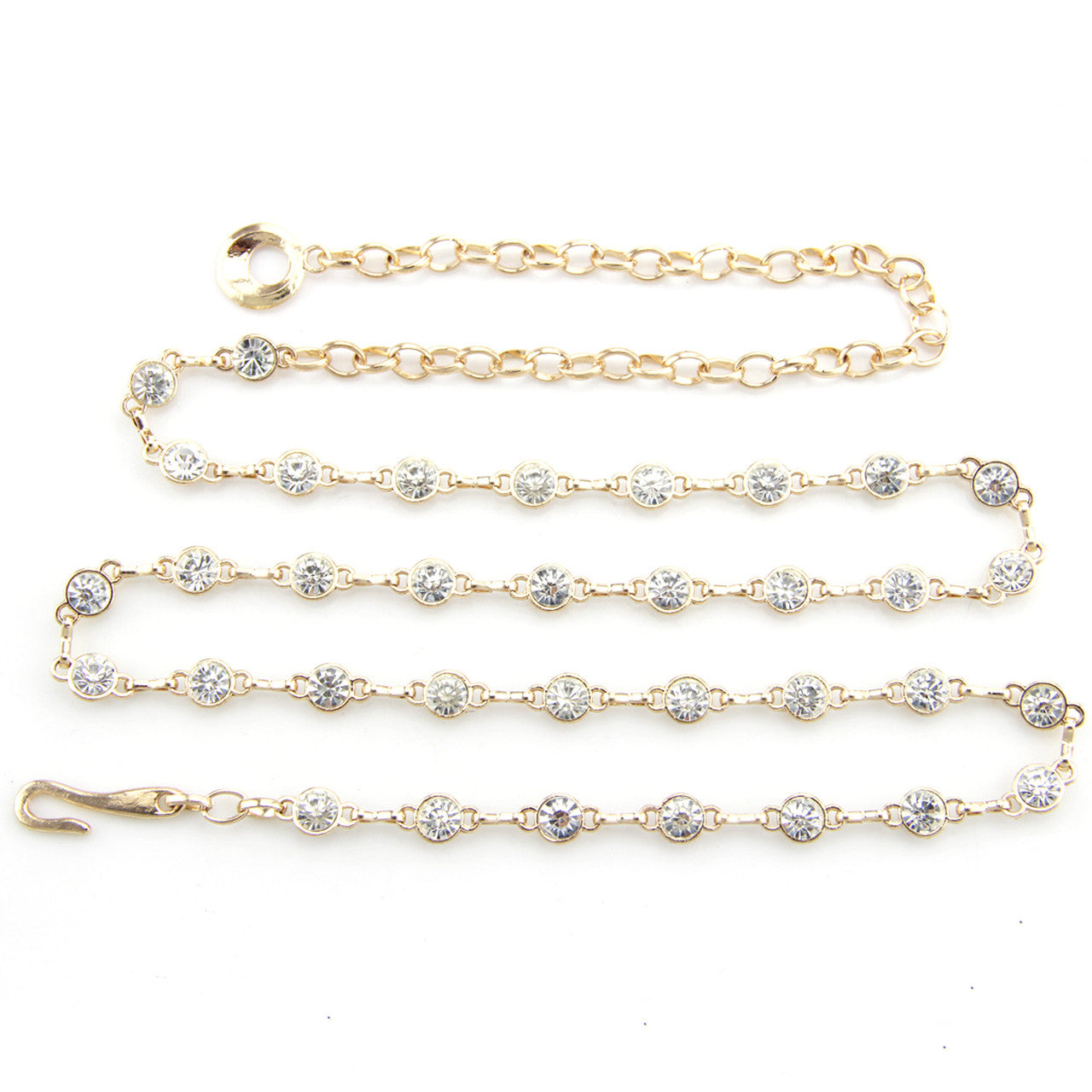 Gold Diamante Beads Chain Belt