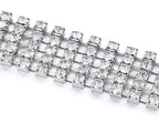 5 Row Diamante Belt - Silver