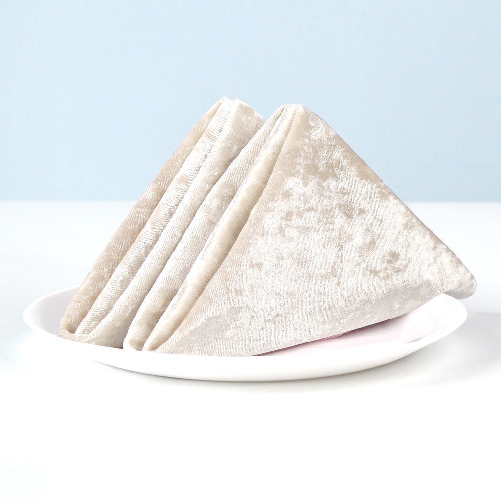 20" Velvet Napkin - Champagne