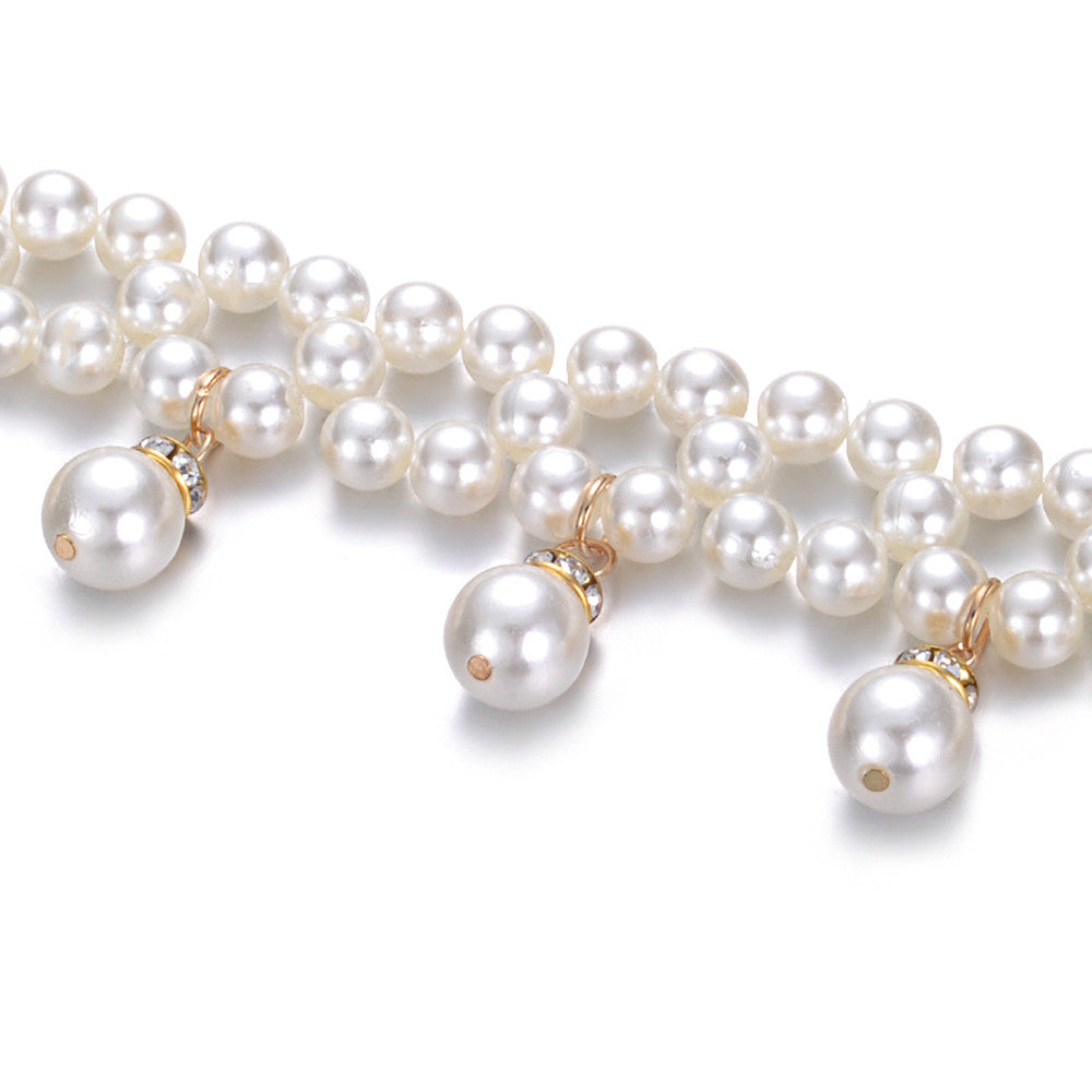 Gold Chain Belt with Artificial Pearls