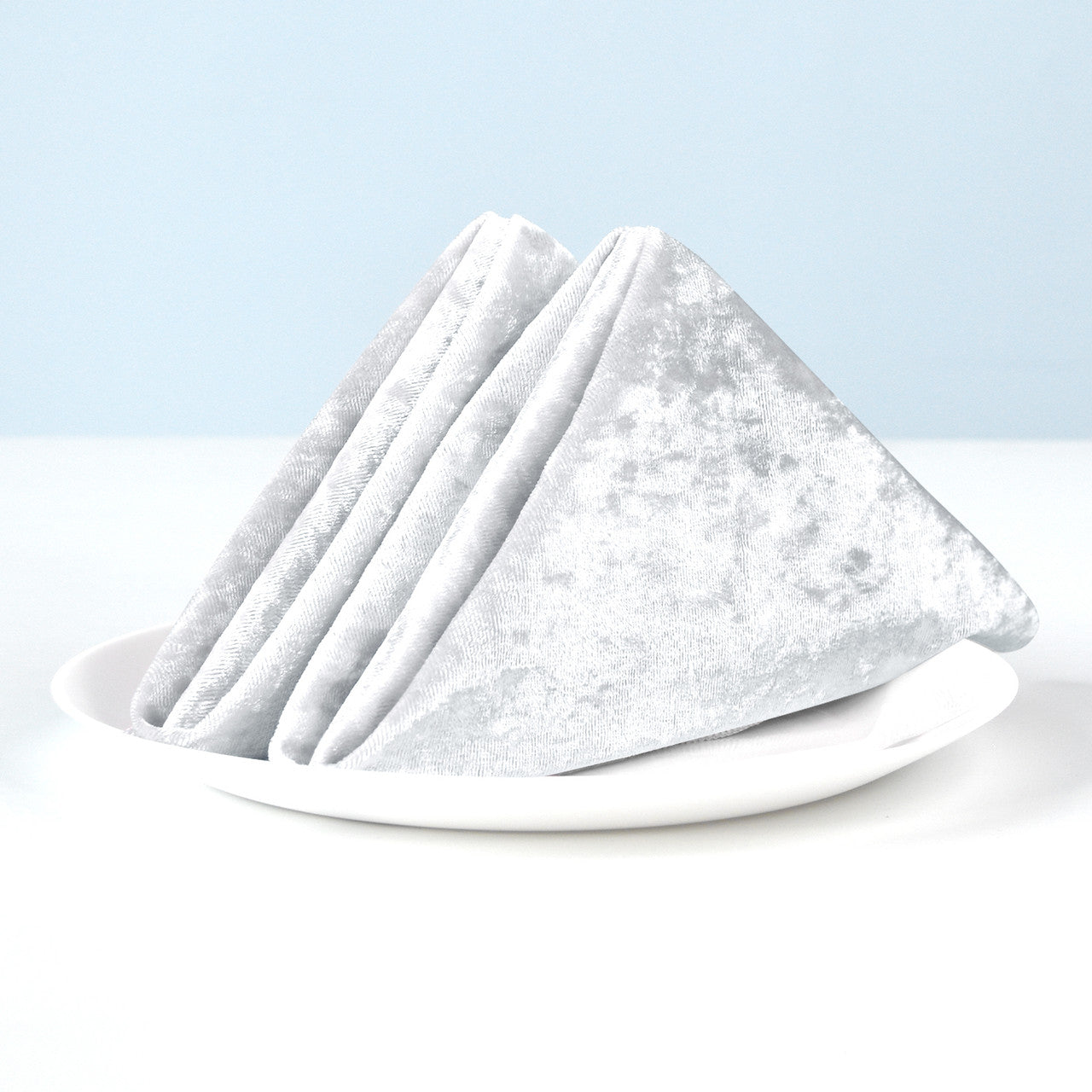 20" Velvet Napkin - White