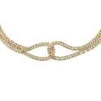 Rhinestone Diamante Waist Chain Belt for Women - Gold