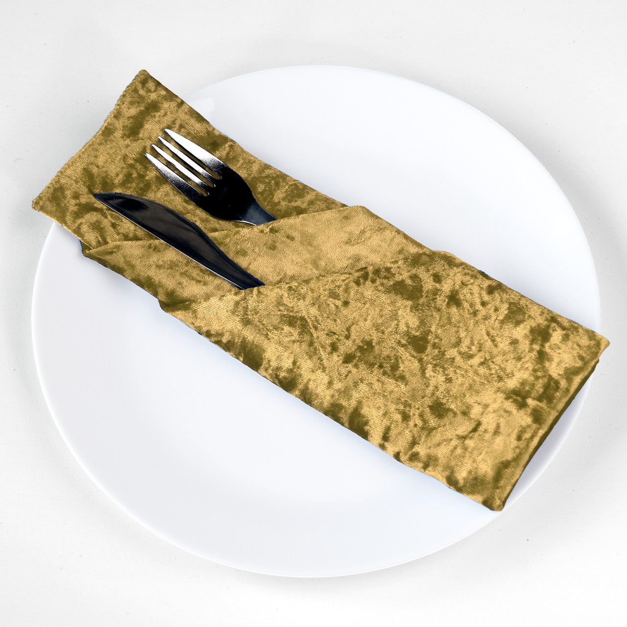 20" Velvet Napkin - Gold