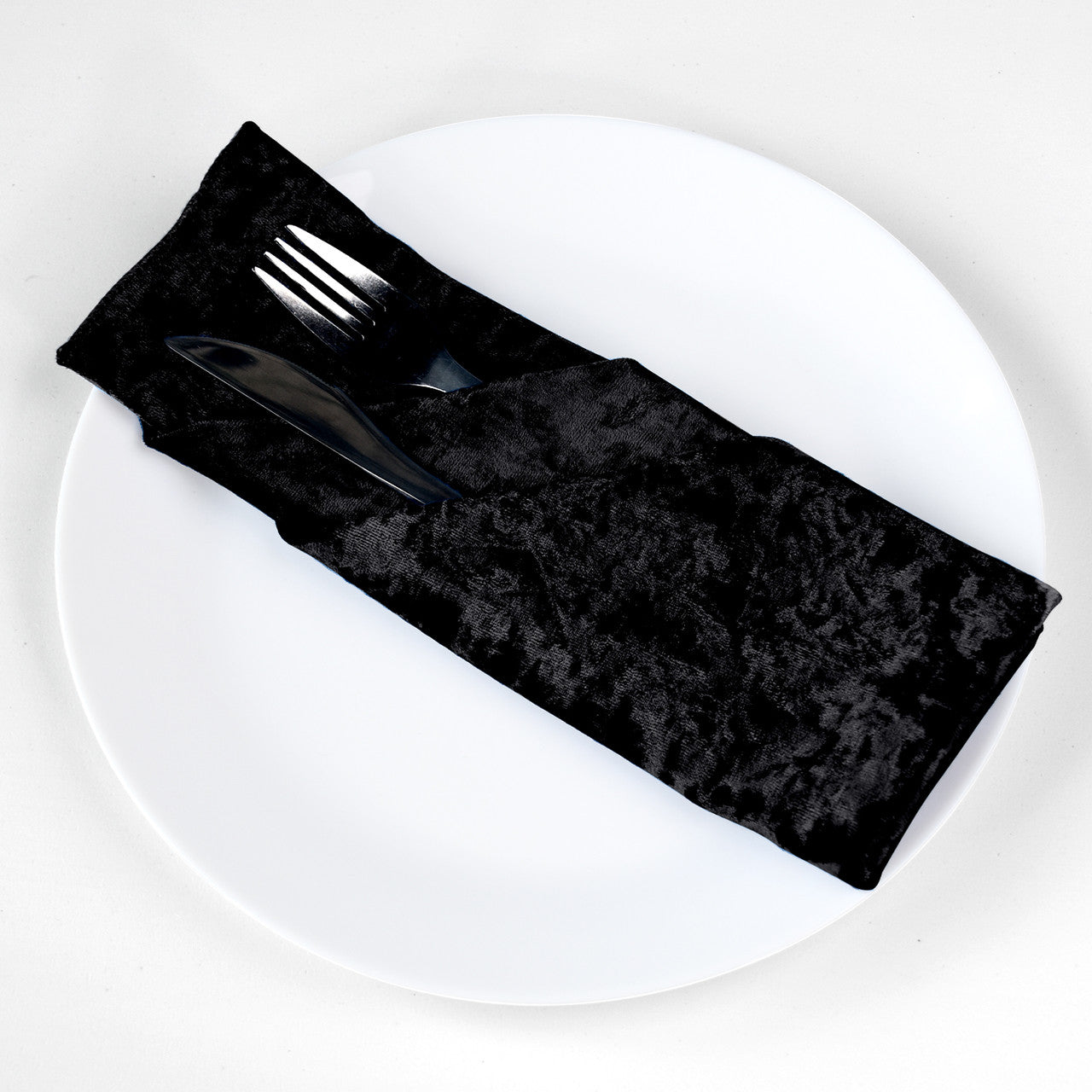 20" Velvet Napkin - Black