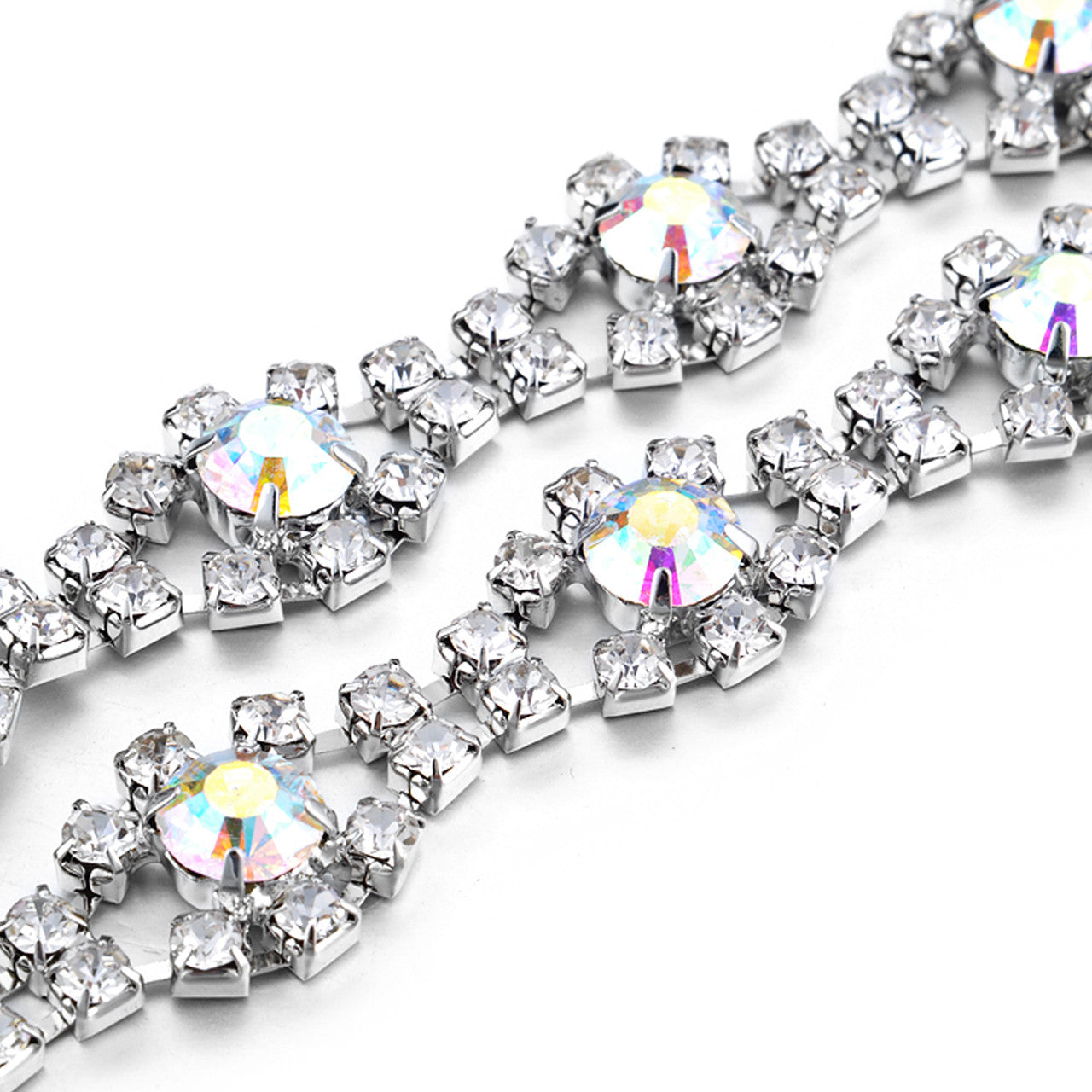Waist Chain Belt - Flower Rhinestones