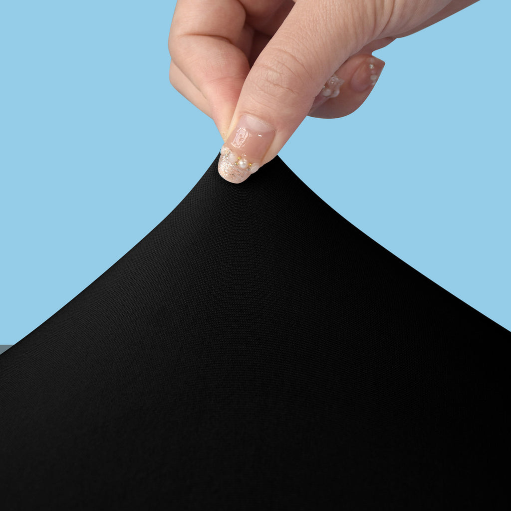 Black Spandex Chair Cover with Ruffled Skirt