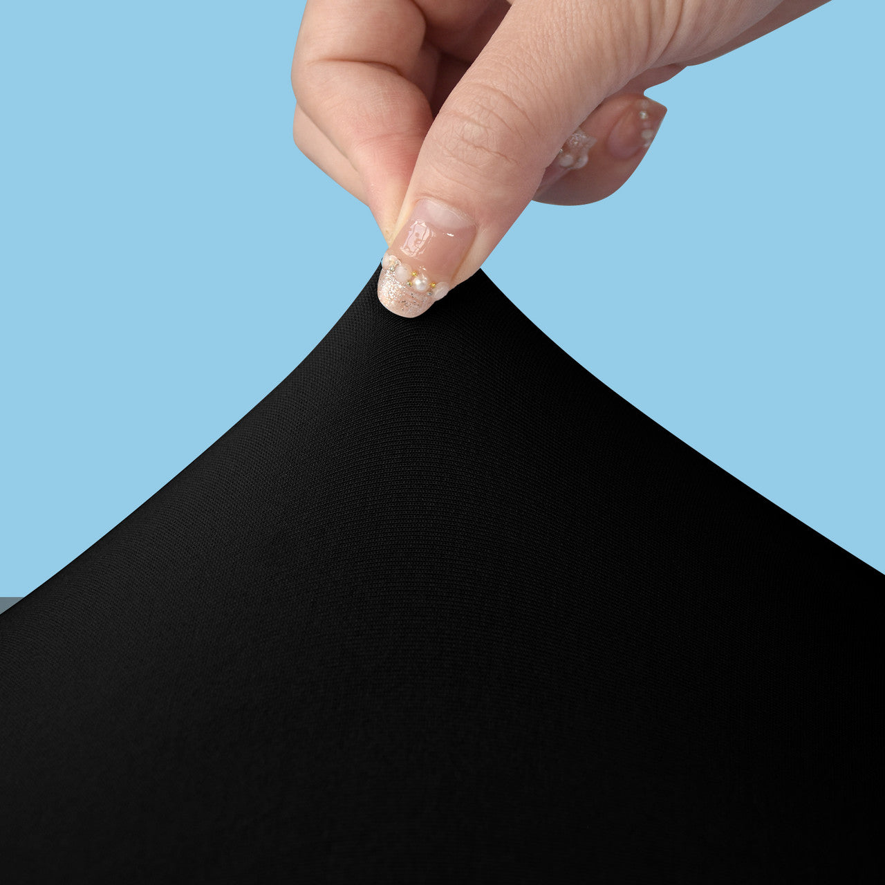 Black Spandex Chair Cover with Ruffled Skirt