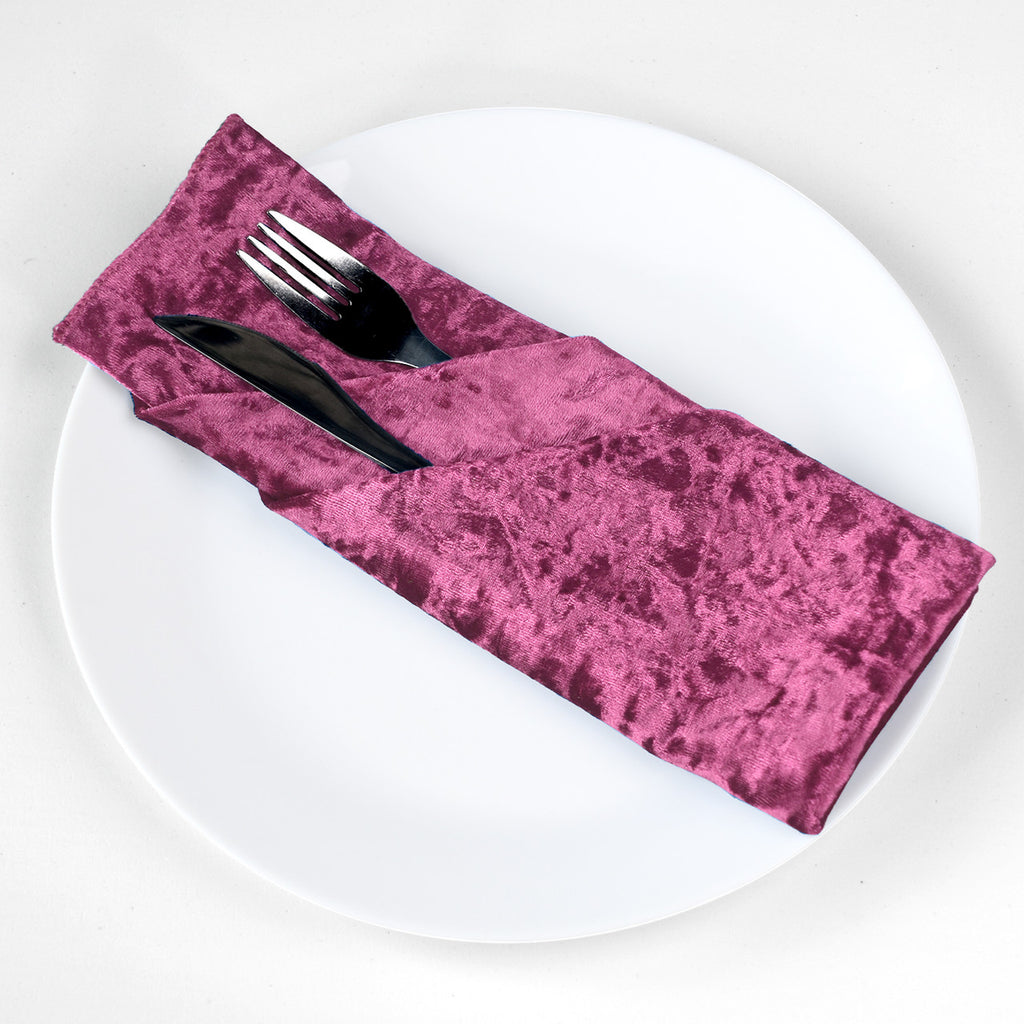 20" Velvet Napkin - Pink