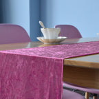 Diamond Velvet Table Runner - Pink