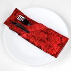 20" Velvet Napkin - Red