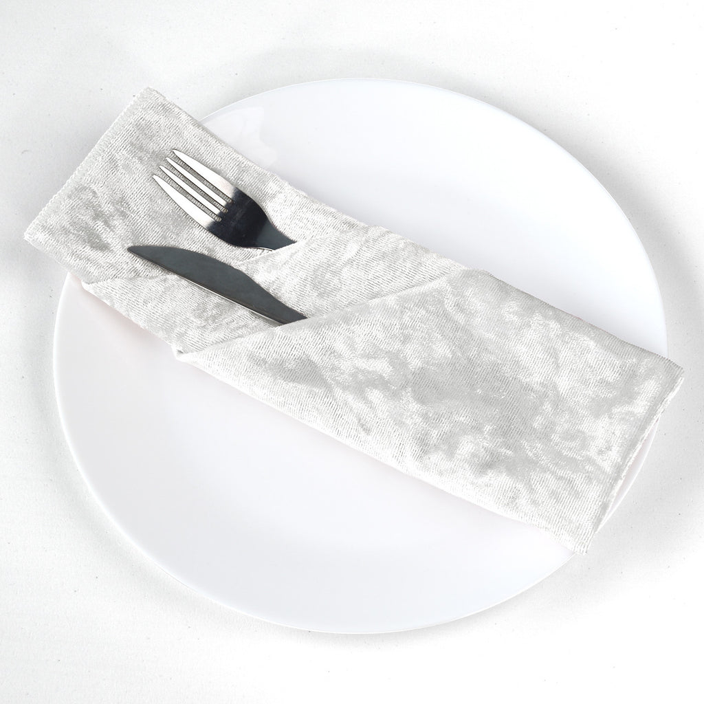 20" Velvet Napkin - Ivory