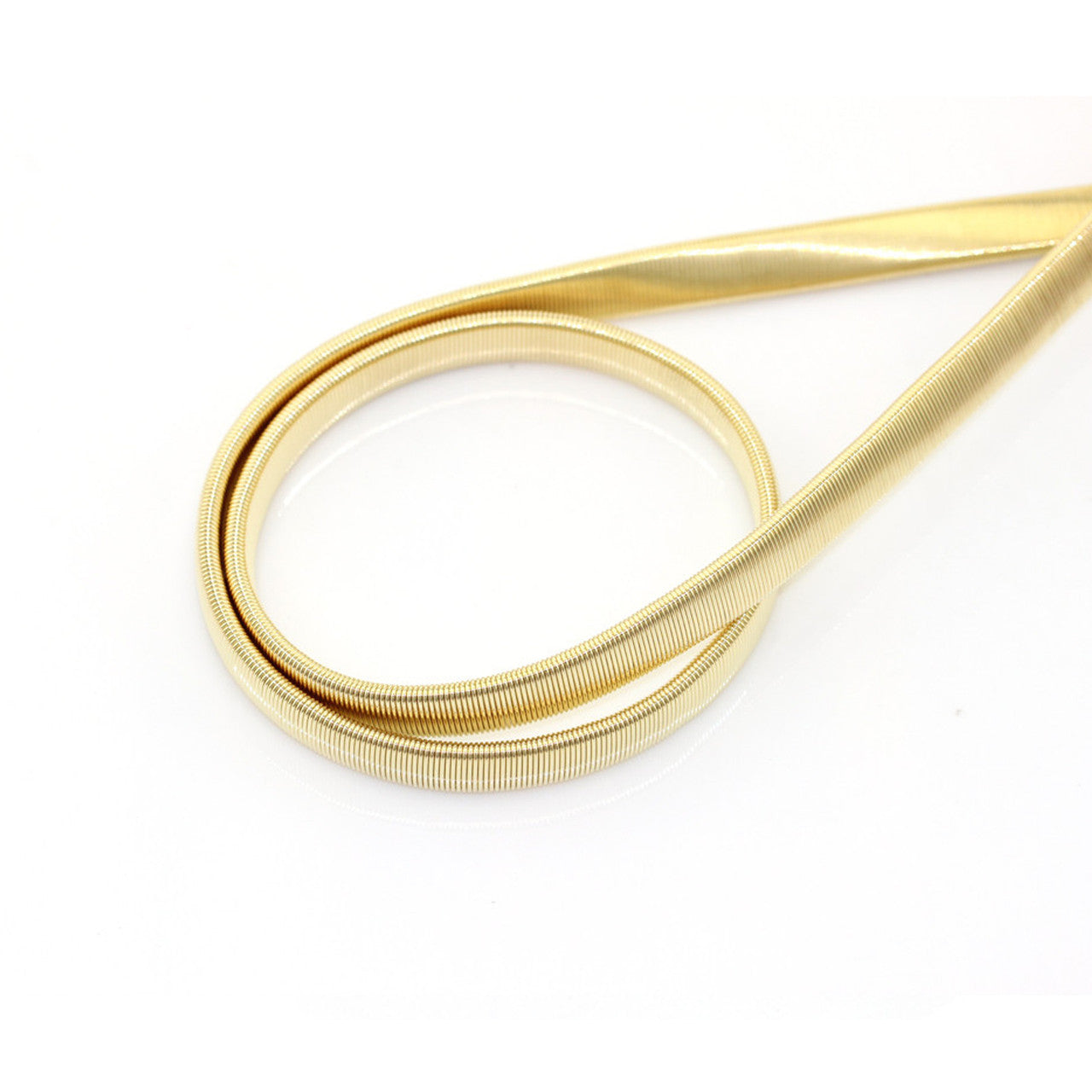 Stretchy Belt with Buckle - Gold