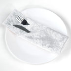20" Velvet Napkin - White
