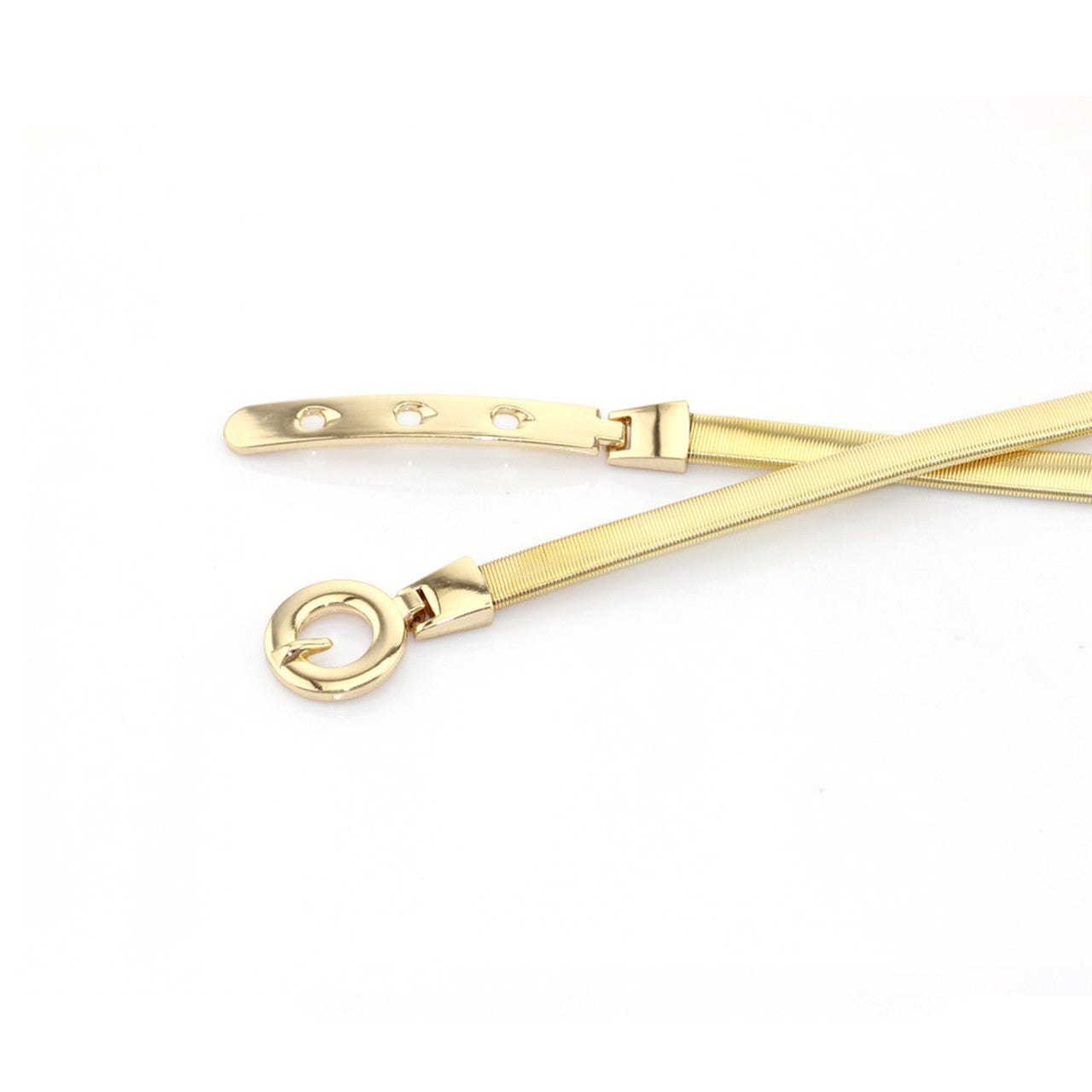 Stretchy Belt with Buckle - Gold