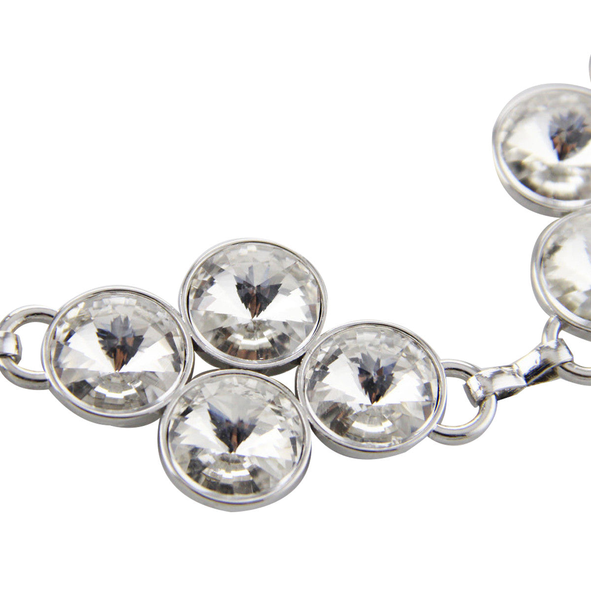 Diamante Waist Belt with 4 Diamonds - Silver