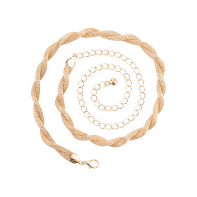 Twisted Coil Snake Belt - Gold