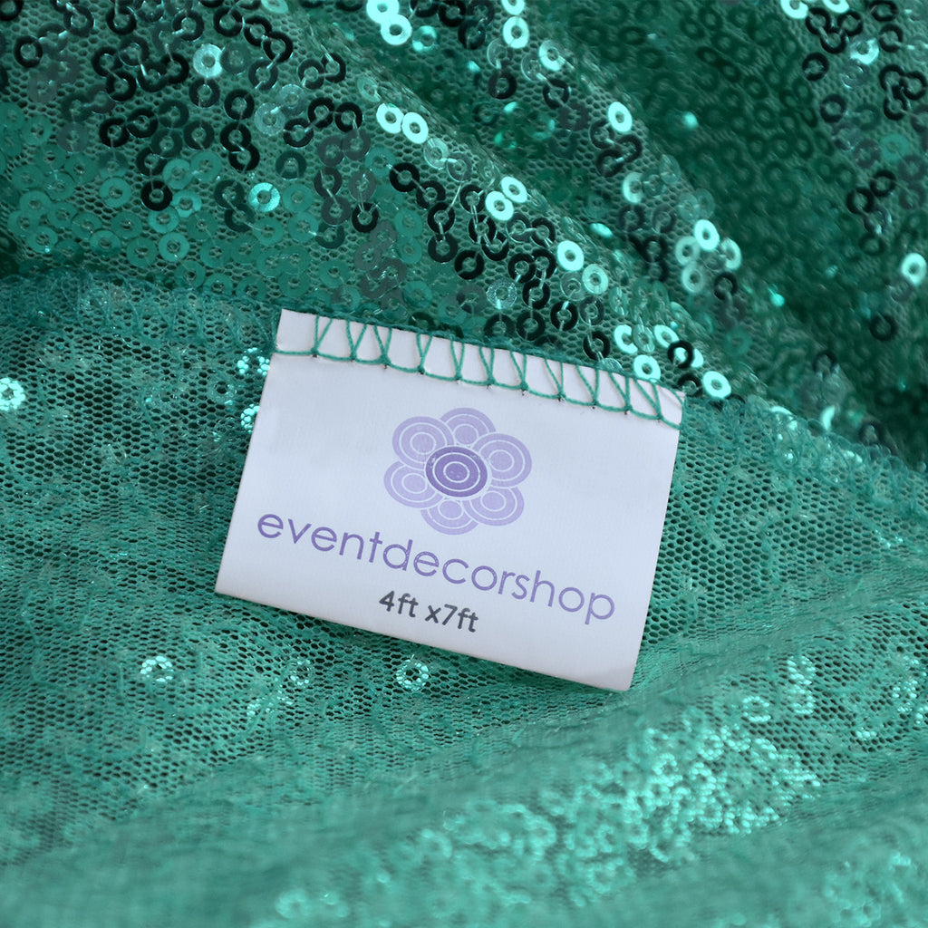 4ft x 9ft Sequin Backdrop Photography - Emerald Green