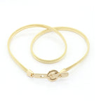 Stretchy Belt with Buckle - Gold