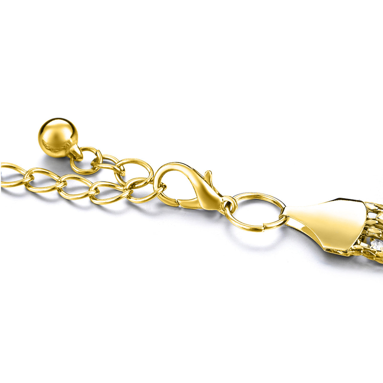 Rhinestone Diamante Waist Chain Belt for Women - Gold