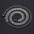 5 Row Diamante Belt - Silver
