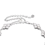 Diamante Waist Belt with 4 Diamonds - Silver