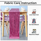 Diamond Velvet Table Runner - Pink