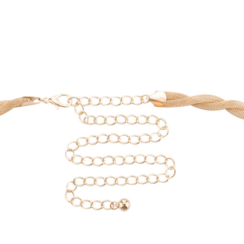 Twisted Coil Snake Belt - Gold