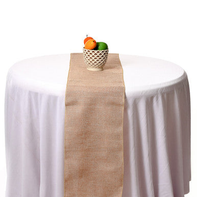 11" x 108" Plain Rustic Hessian Table Runner