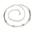 Diamante Waist Chain Belt - Silver