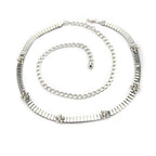 Diamante Waist Chain Belt - Silver