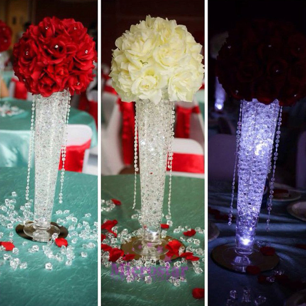 6000 Iridescent Table Scatter Acrylic Crystals, Mixed Sizes - Clear