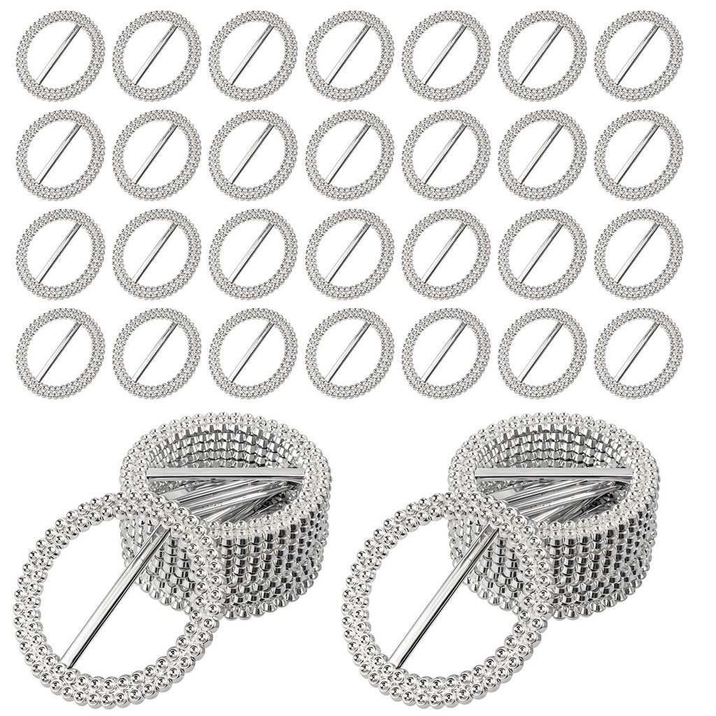 50mm Round Diamante Buckle for Chair Bands - 5pcs