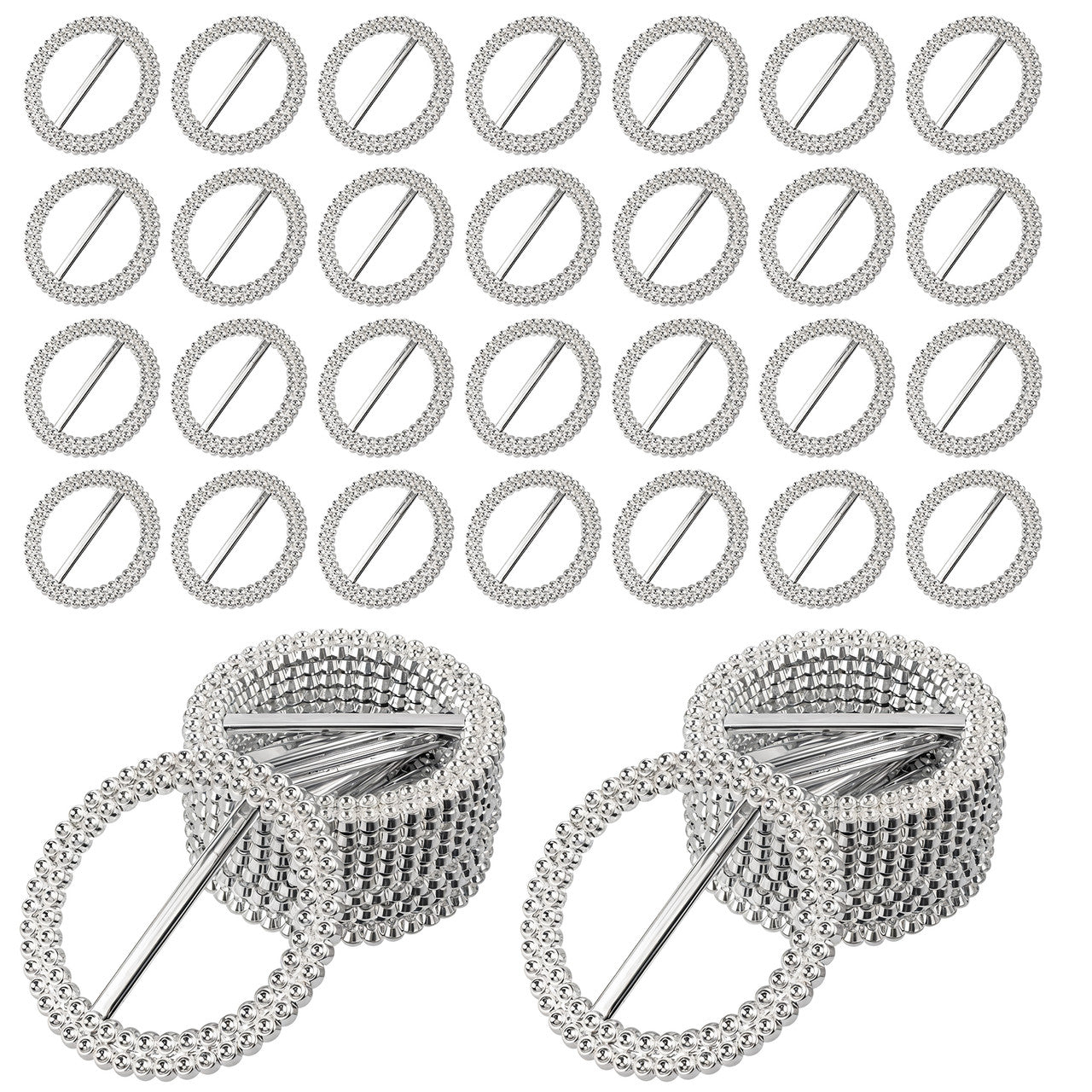 50mm Silver Round Chair Band Buckle