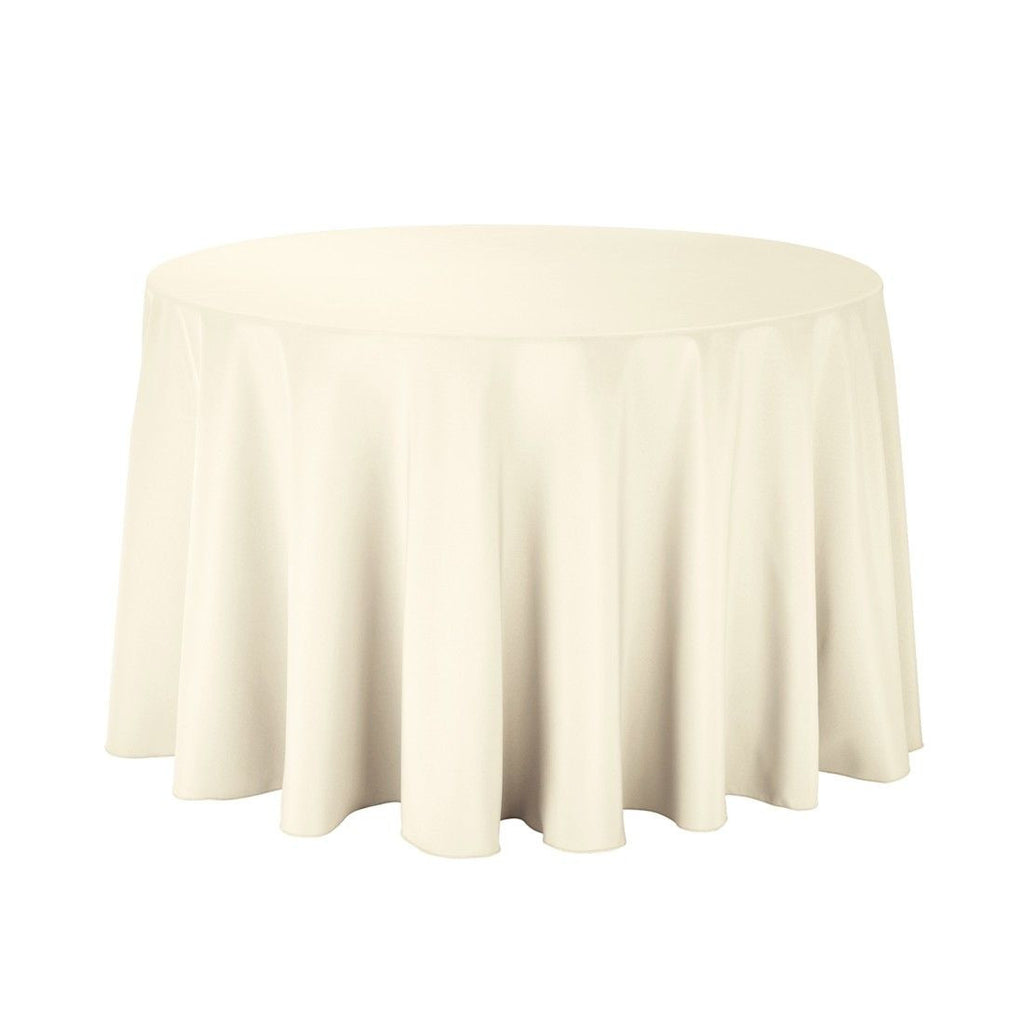 180GSM Round Polyester Tablecloth - Ivory