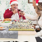 Merry Christmas Table top centrepiece Sign with Stars