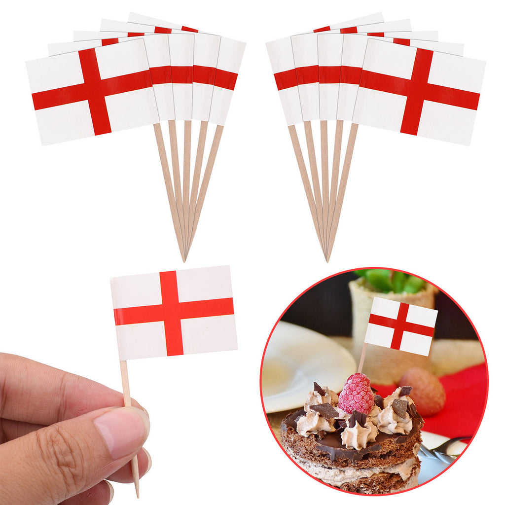 England Flag Toothpicks (Pack of 50)