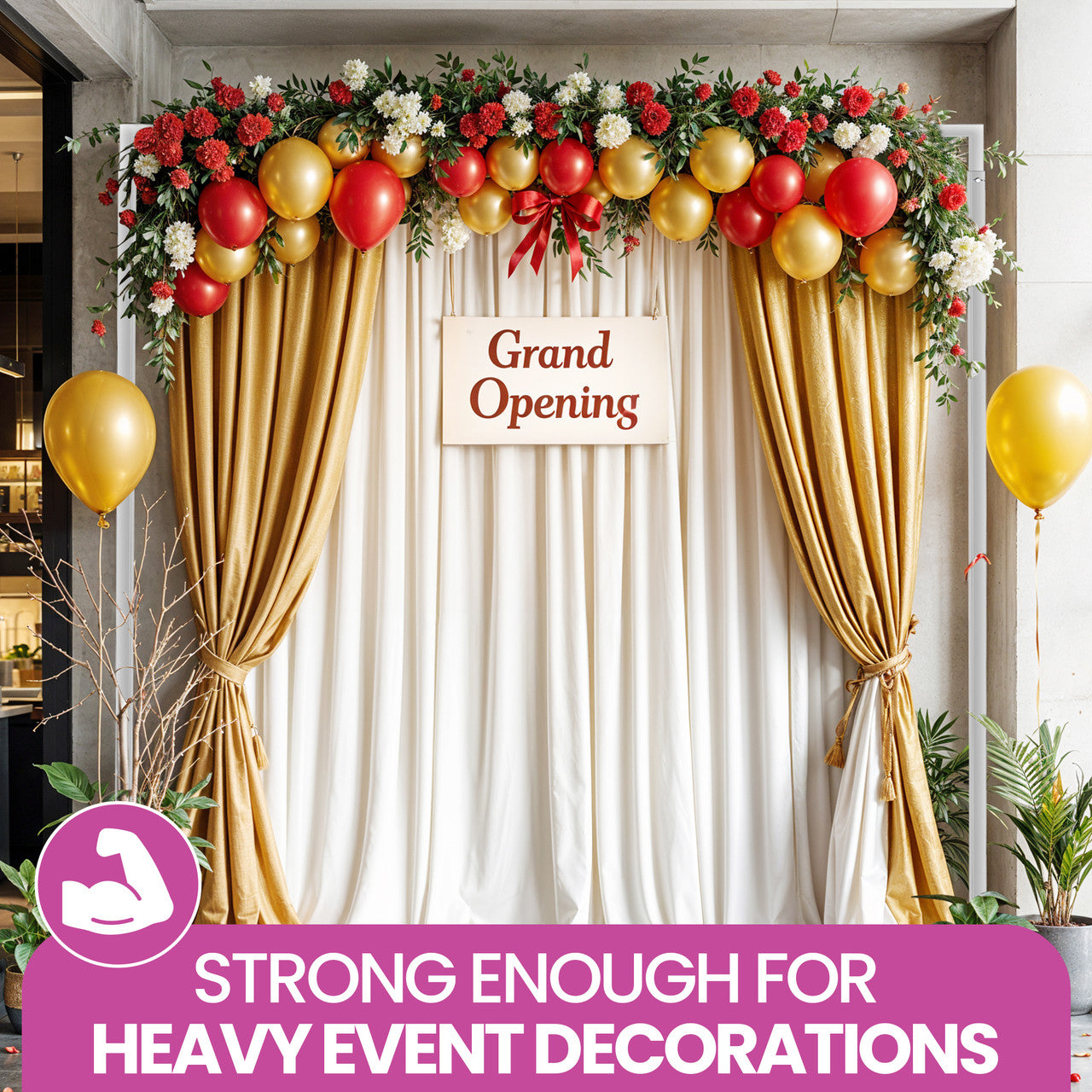 4m x 4m Medium Weight Pipe And Drape Backdrop Stand