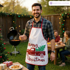 Unisex Christmas Apron – Festive Truck Design