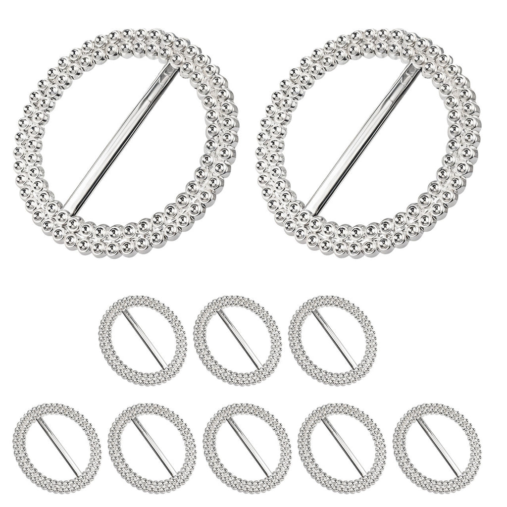 50mm Round Diamante Buckle for Chair Bands - 5pcs