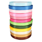 10mm Double Sided Satin Ribbon Bundles, 12 x 25m Rolls - Mixed Colours