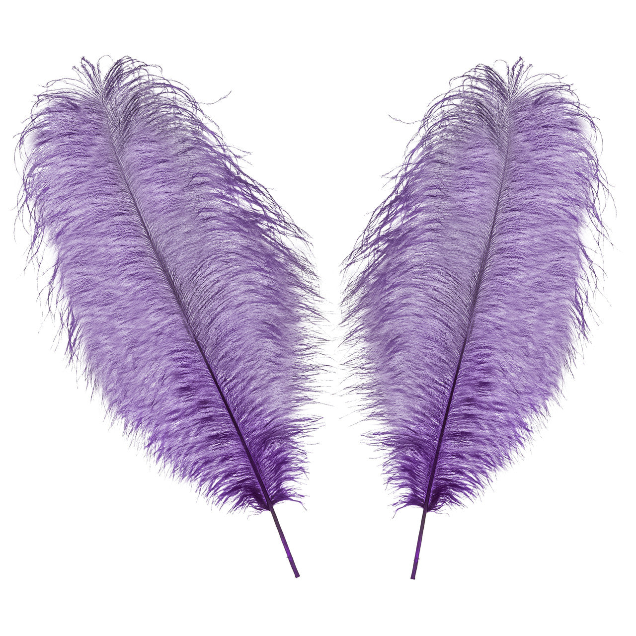 50-60cm Loose Ostrich Feathers, 5pcs - Purple