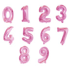 Large Foil Number Air-fill and Helium Balloons (0-9) - Pink