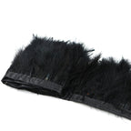 Rooster Feather Fringe for Costume - Black