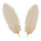 50-60cm Loose Ostrich Feathers, 5pcs - Gold