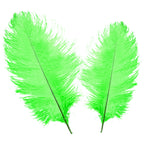 50-60cm Loose Ostrich Feathers, 5pcs - Green