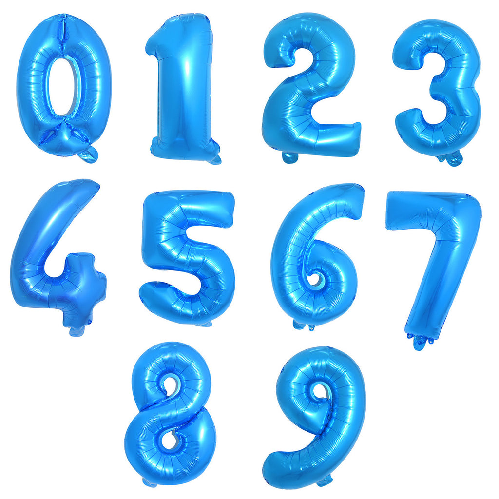 Large Foil Number Balloons - Blue