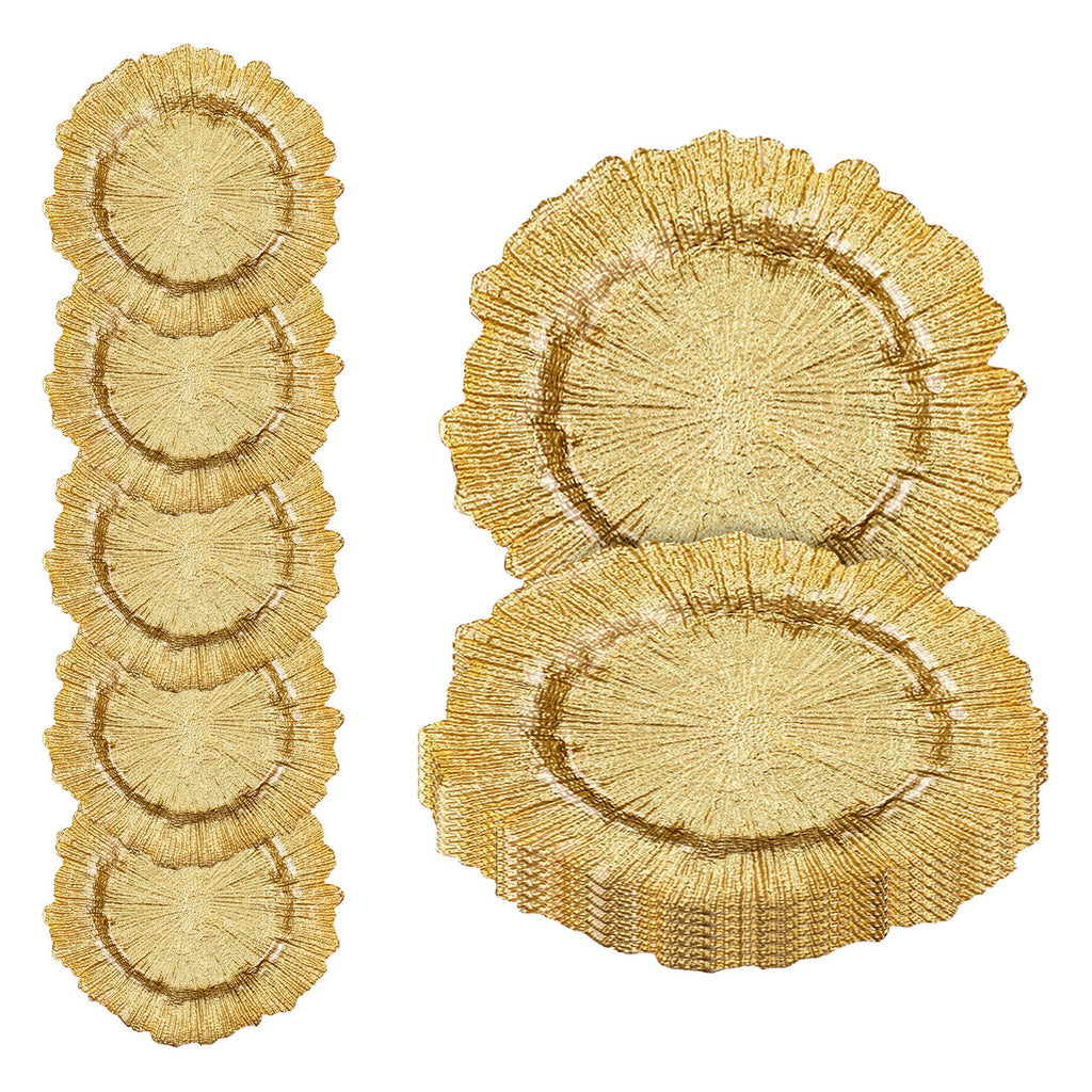 Decorative Charger Plates for Parties - 24Pcs