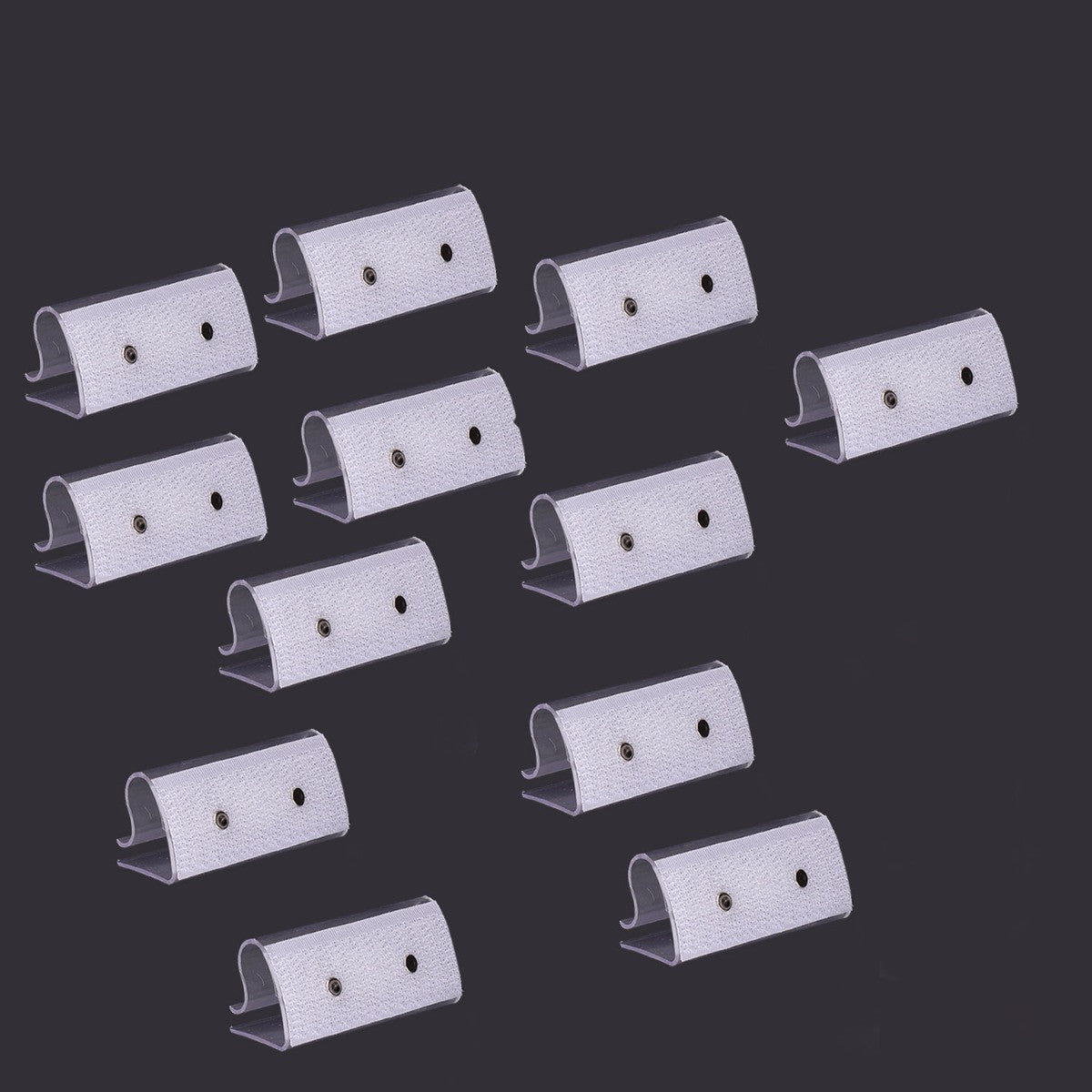 Plastic Tablecloth Clips With Hook & Loop Strips - 12pcs