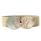 Conjoined Hearts Buckle Belt - Gold